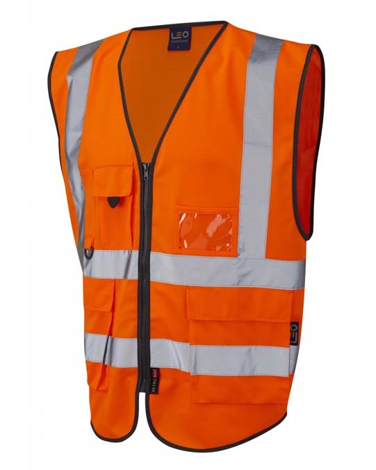 LEO WORKWEAR LYNTON ISO 20471 Cl 1 Superior Waistcoat